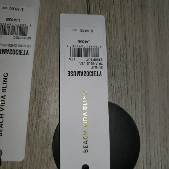 Amuse Society Cheeky Sz L Two Piece Swimwear - Picture 10 of 10